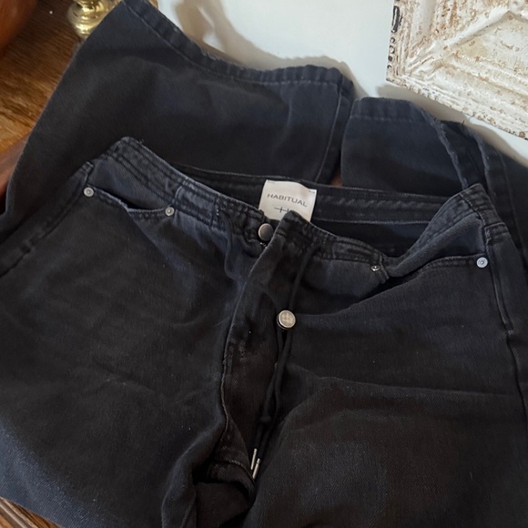 Habitual Denim - Habitual Women's Wide Leg Black Jeans